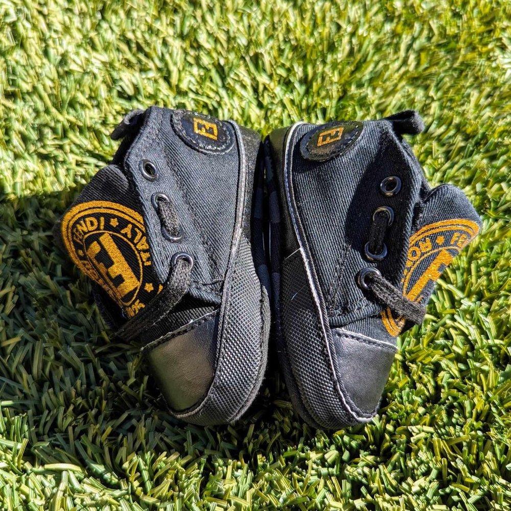 Black and Gold Soft Bottom Baby Shoes - Picture 7 of 7